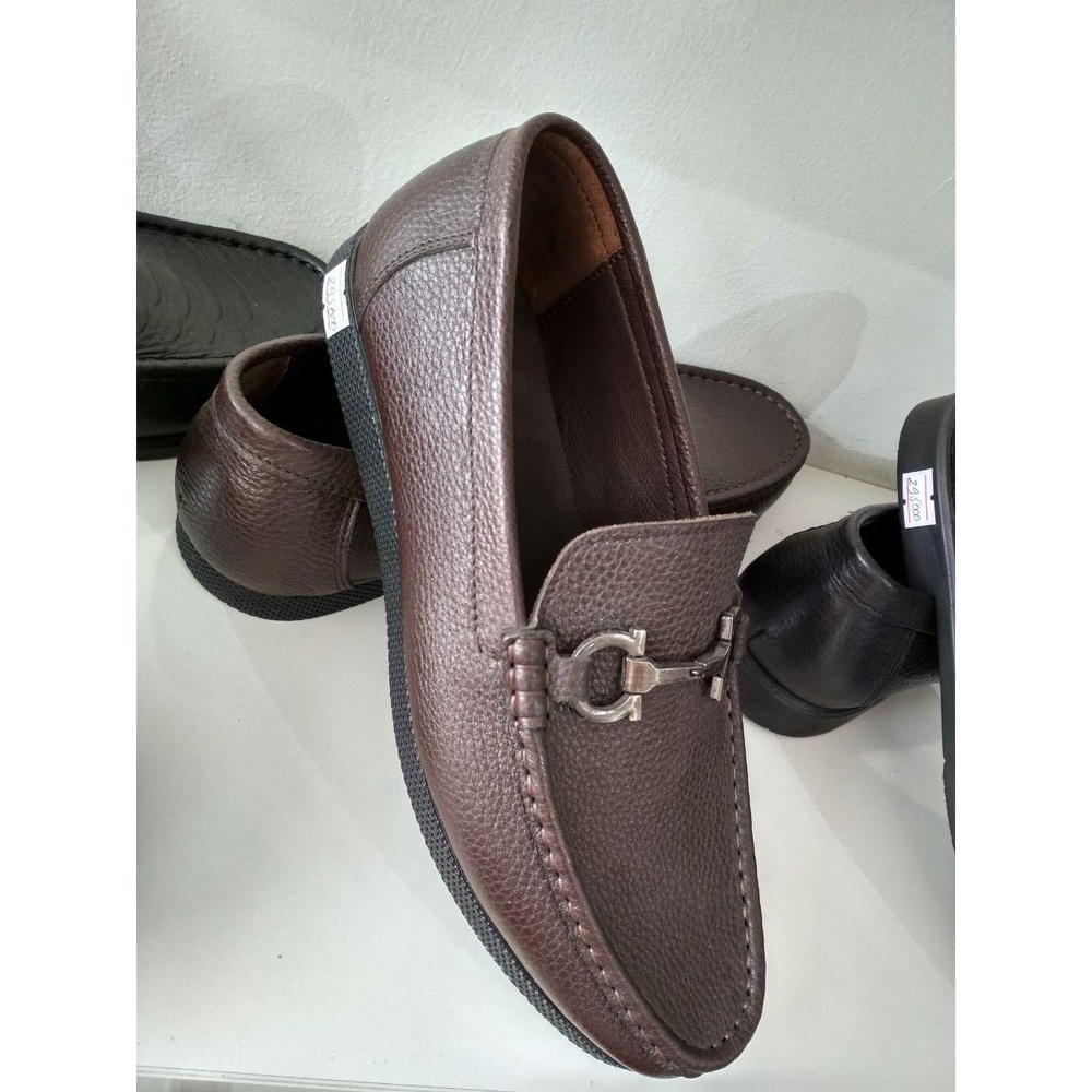 Loafers Men's Brown EUC Double G Buckle